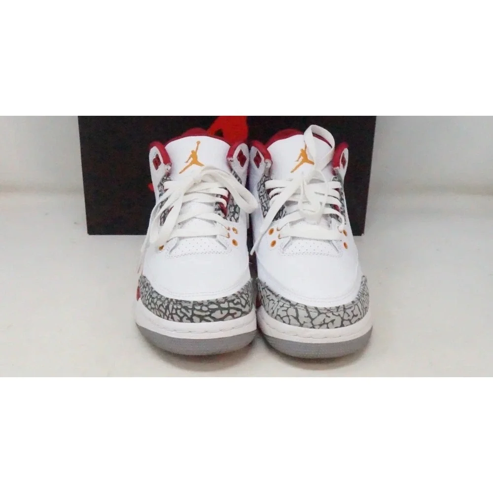 Jordan 3 Retro Cardinal Red Kids 6.5Y White Red 398614-126